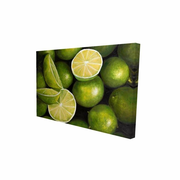 Fondo 12 x 18 in. Basket of Limes-Print on Canvas FO2787025